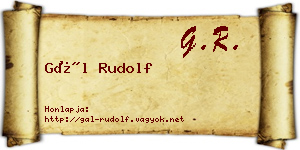 Gál Rudolf névjegykártya